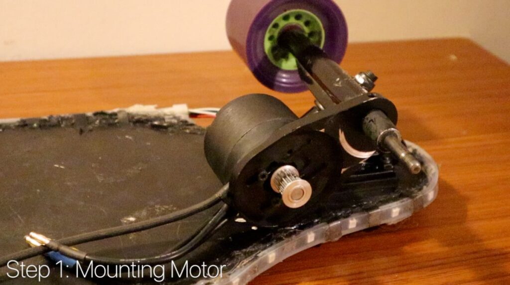 DIY Electric Skateboard - Pulley and Motor