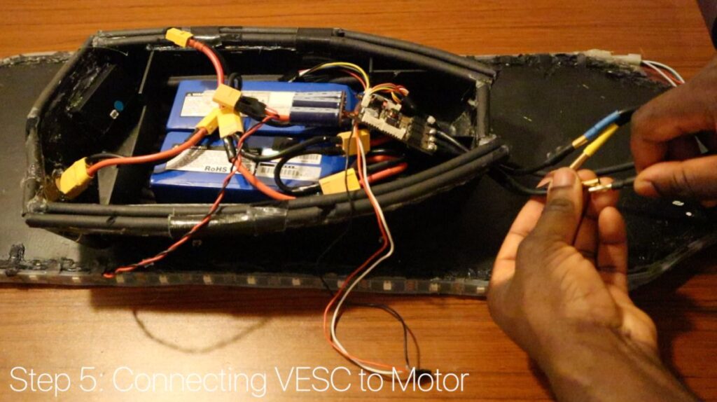 DIY Electric Skateboard - Connect VESC to Motor